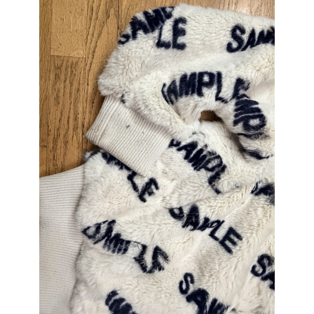 RARE Prototype SMFK Sample Fur Jacket All Over Print Zip Streetwear Collectable - Picture 4 of 16